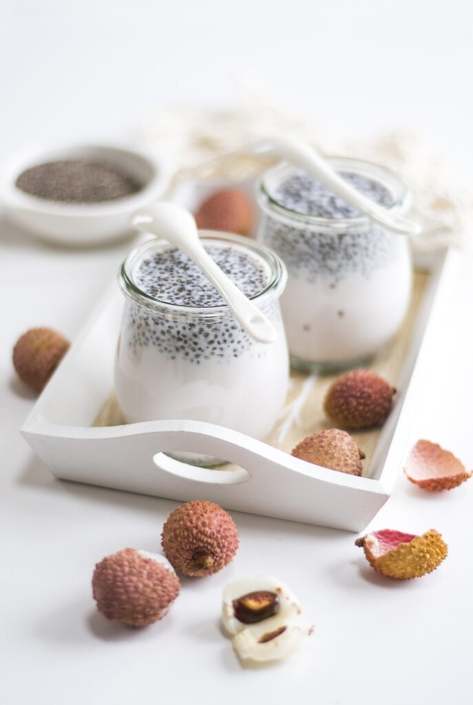 chia, yoghurt, milk, breakfast, fruit, healthy, vegan, vegetarian, dessert, fiber, lychee, natural, fit, tasty, eat, freshness, nature, nutrition, vitamins, chia, chia, yoghurt, yoghurt, vegan, vegan, lychee, lychee, lychee, lychee, lychee